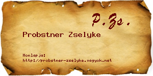 Probstner Zselyke névjegykártya
